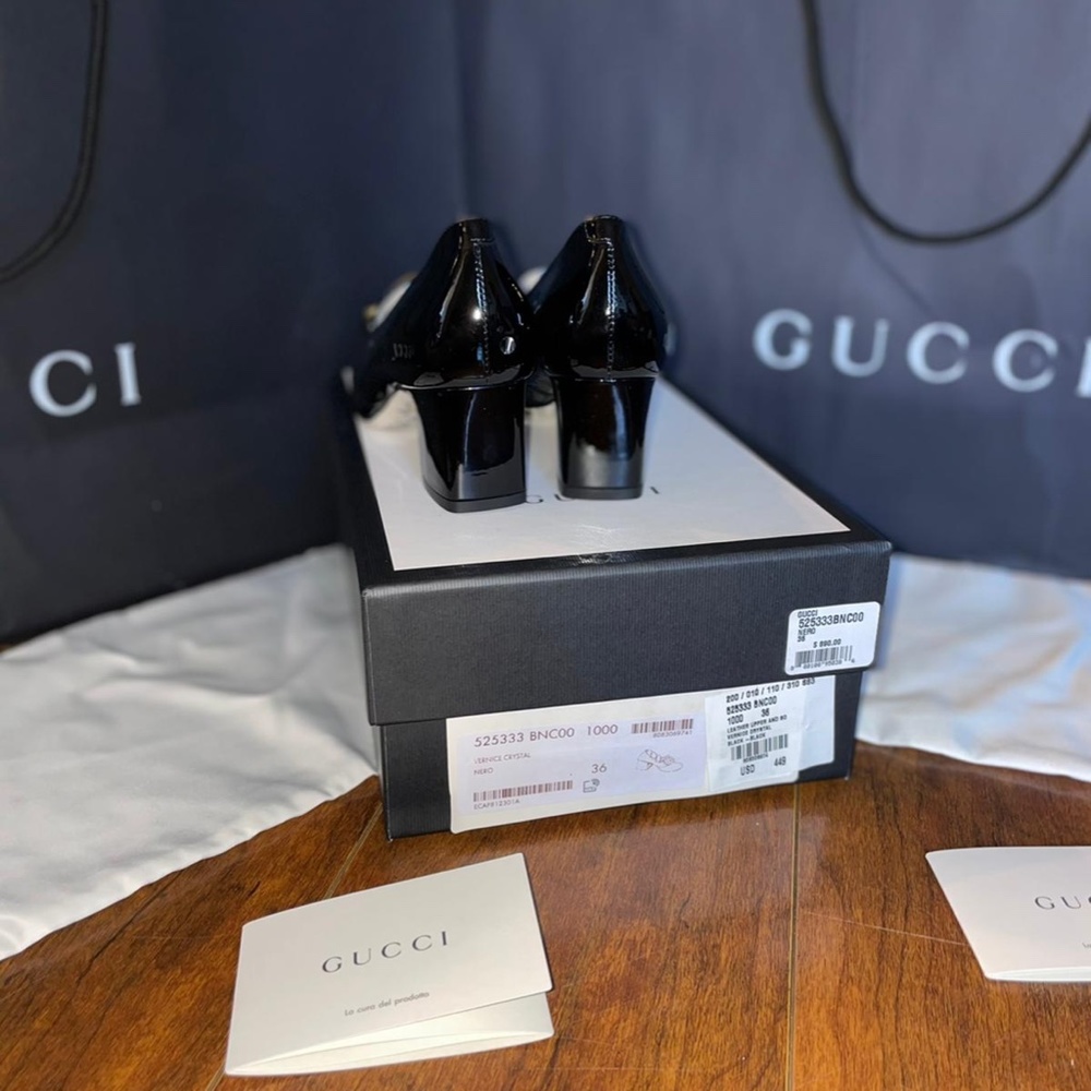 Gucci Womens Calfskin GG Marmont Mid Heel Pump NIB - Picture 9 of 15